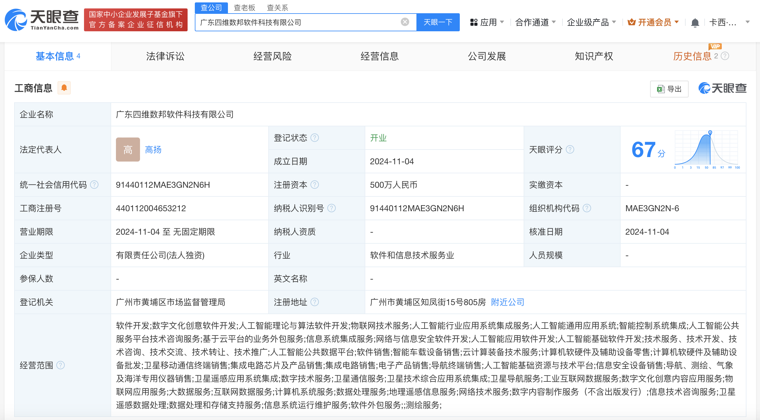四維圖新持股公司在廣東成立軟件科技公司